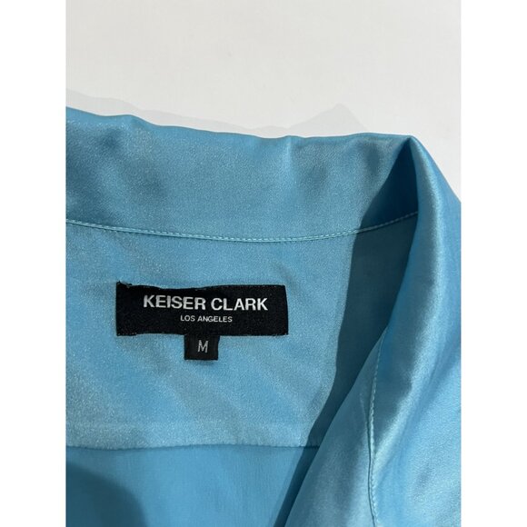 Keiser Clark Silk Pajama Top in Blue - Picture 4 of 5